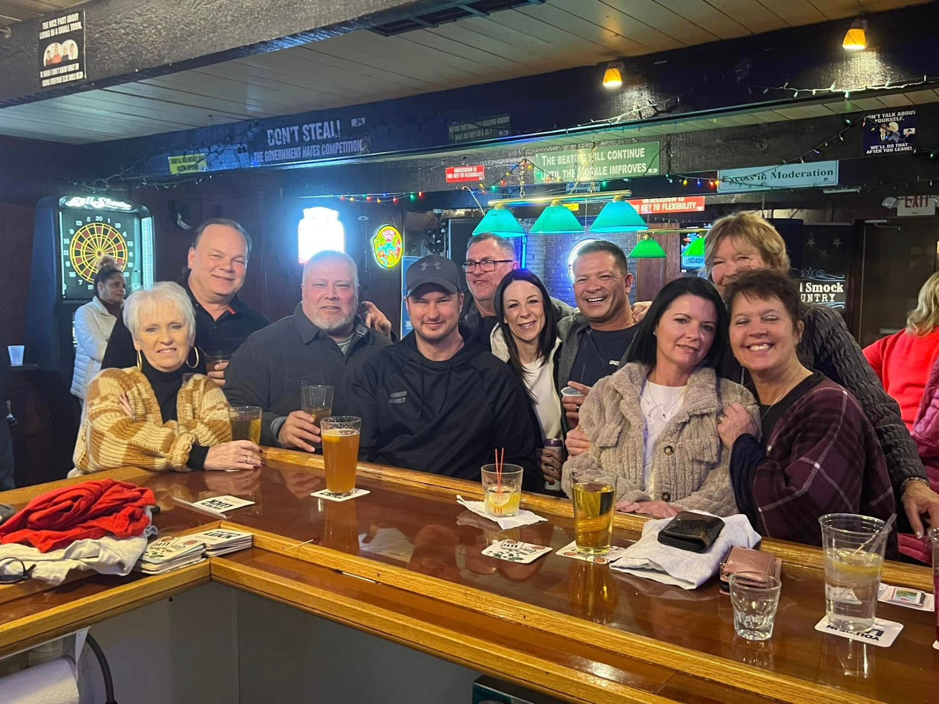 Regulars hanging out at J's American Pub
